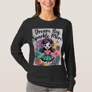 ブラックのフルスリーブシャツ Tシャツ
