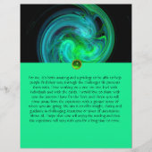 ブラックのブルーグリーン光渦 チラシ (裏面)