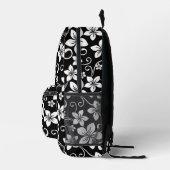 ブラックのブルーハワイ模様 プリントバックパック (右)