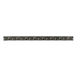 ブラックのベリーフィールドのオポッサム サテンリボン