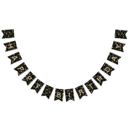 ブラックのベリーフィールドのオポッサム バンティングフラッグ