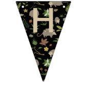 ブラックのベリーフィールドのオポッサム バンティングフラッグ (第2の旗)