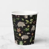 ブラックのベリーフィールドのポッサム 紙コップ (裏面)