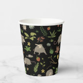 ブラックのベリーフィールドのポッサム 紙コップ (左)