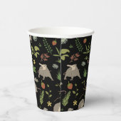 ブラックのベリーフィールドのポッサム 紙コップ (右)