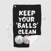 ブラックのペタンク洗浄布 ゴルフタオル (インサイチュ)