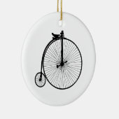 ブラックのペニー・ファーシング ヴィンテージ自転車 セラミックオーナメント (右)