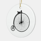 ブラックのペニー・ファーシング ヴィンテージ自転車 セラミックオーナメント (左)