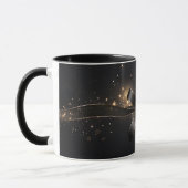 ブラックのボウ&リボン セラミックマグカップ マグカップ (左)