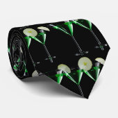 ブラックのマルティニ眼鏡のアップルカクテル ネクタイ (ロール)