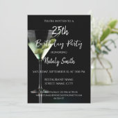 ブラックのマルティーニカクテル 招待状 (スタンド正面)