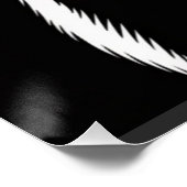 ブラックのミニマリスト犬のシルエット ポスター (コーナー)