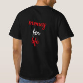 ブラックのミニマリストTシャツ Tシャツ (裏面)