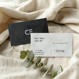 ブラックのモダン創業者とCEOのビジネス・カード 名刺