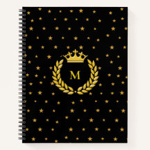 ブラックのモノグラム、クラウン、ローレル、ゴールデンスター