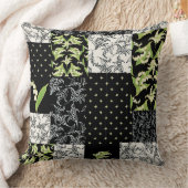 ブラックのユリフェイクー・オブ・ザ・バレー クッション (ブランケット)