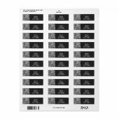 ブラックのレザーとレースの住所ラベル ラベル (フルシート)