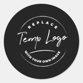 ブラックのロゴ企業のでブランド化 ラウンドシール