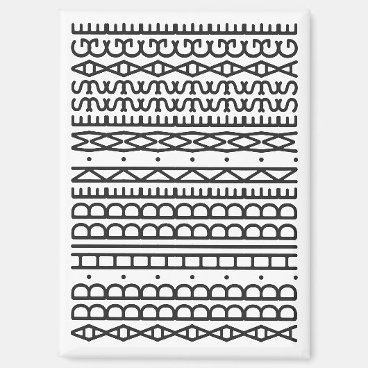 ブラックのロング隠しメッセージ&名前 オリジナルグッズ マグネット (正面)
