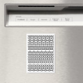 ブラックのロング隠しメッセージ&名前 オリジナルグッズ マグネット (インサイチュ (食洗機))