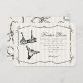 ブラックの下着シャワーパンティーお願いします 挿入 エンクロージャーカード (正面/裏面)