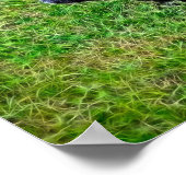 ブラックの光輝性繊維に奇妙な犬 ポスター (角)