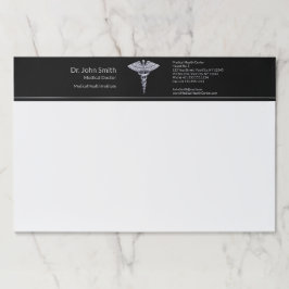 ブラックの医療クラスのシルバーカドゥセウス ペーパーパッド