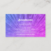 ブラックの卓越したピンクパープルグラディエートピーコック 名刺 (裏面)