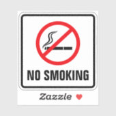 ブラックの喫煙ビニルデカール縁どなし シール (シート)