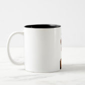 ブラックの女の子のパーソナライズされたコーヒカスタムー ツートーンマグカップ (左)