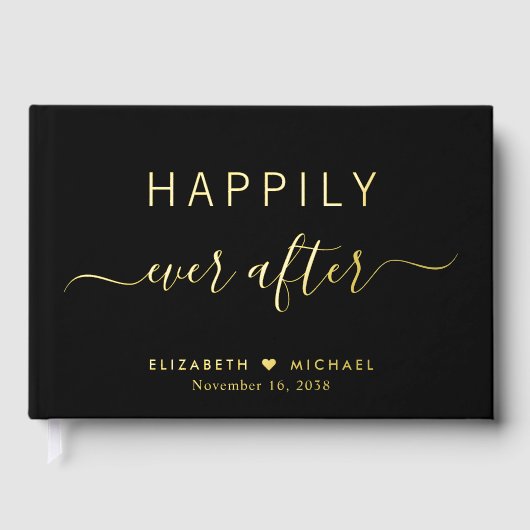 ブラックの後で幸せに結婚なる ゲストブック (正面)