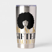 ブラックの才能と美を称える - スタイリッシュに飲み物を楽しむ 保温保冷タンブラー (正面)