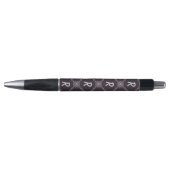 ブラックの抽象的なパターン モノグラム ボールペン (正面)