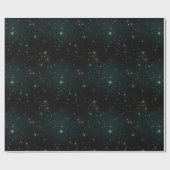 ブラックの星 ラッピングペーパー (フラット)