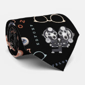 ブラックの検眼法 ネクタイ (ロール)