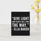 ブラックの歴史 – Ella Civil Rights Baker African Am カード (黄色い花)
