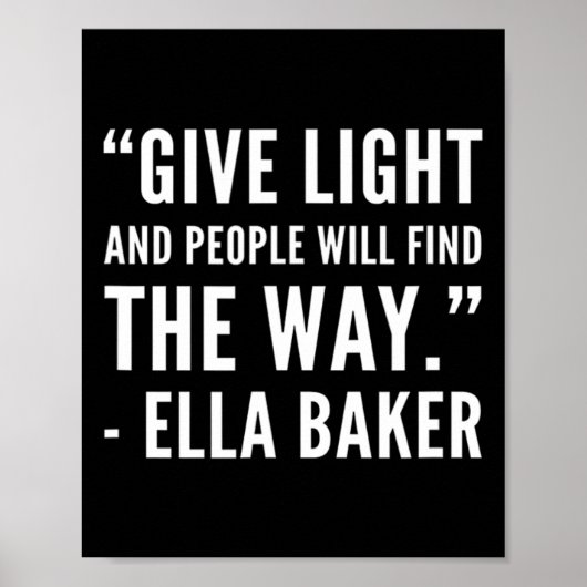 ブラックの歴史 – Ella Civil Rights Baker African Am ポスター (正面)