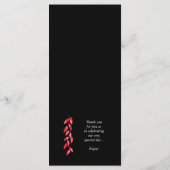 ブラックの水色ホットピ葉ックの結婚 メニュー (裏面)