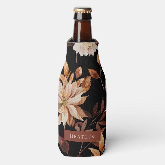ブラックの秋の花瓶用クーラー ボトルクーラー (ボトル正面)