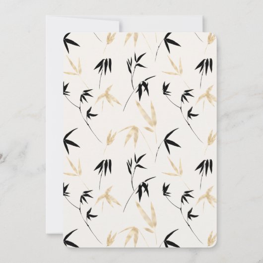 ブラックの筆記体肖像卒業アーチ写真 案内状 (裏面)