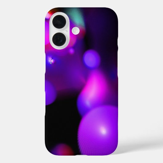 ブラックの紫色のピンク明るい赤紫色フラクタルバブル Case-Mate iPhoneケース (裏面)