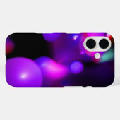 ブラックの紫色のピンク明るい赤紫色フラクタルバブル Case-Mate iPhoneケース (裏面 (横))