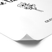 ブラックの結婚式の引出物サイン Please Take One ポスター (角)