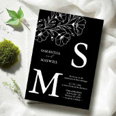 ブラックの結婚式招待状 招待状