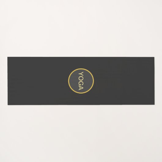 ブラックの美しいフラミンゴパーソナライズされた ヨガマット (裏面(横))