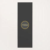ブラックの美しいフラミンゴパーソナライズされた ヨガマット (裏面)