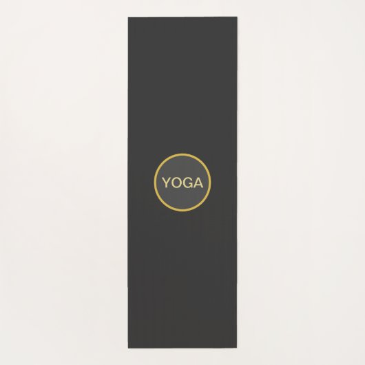 ブラックの美しいフラミンゴパーソナライズされた ヨガマット (裏面)