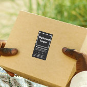 ブラックの肖像の出荷ラベルにおけるビジネスブランド ラベル