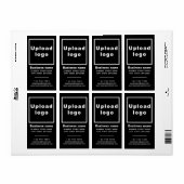 ブラックの肖像の出荷ラベル上のビジネスブランド ラベル (フルシート)