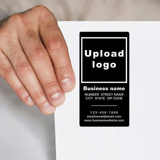 ブラックの肖像の出荷ラベル上のビジネスブランド ラベル